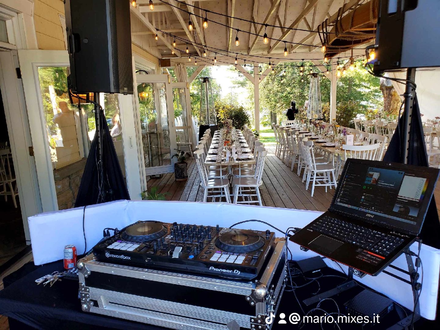 Indoor event space with warm lighting